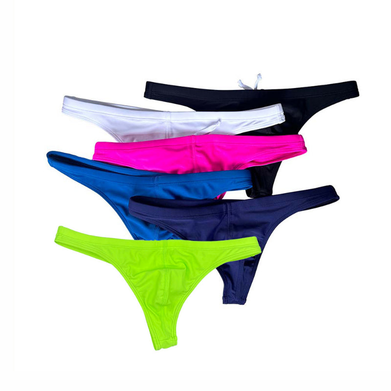 Solid Color Swim Thong Brief