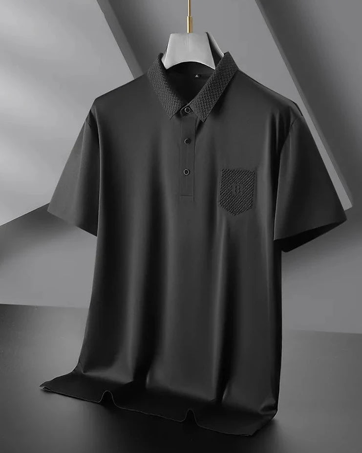 Summer Casual Solid Seamless Polo Shirt