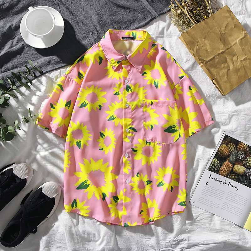 Hawaiian Sunflower Pattern Shirt