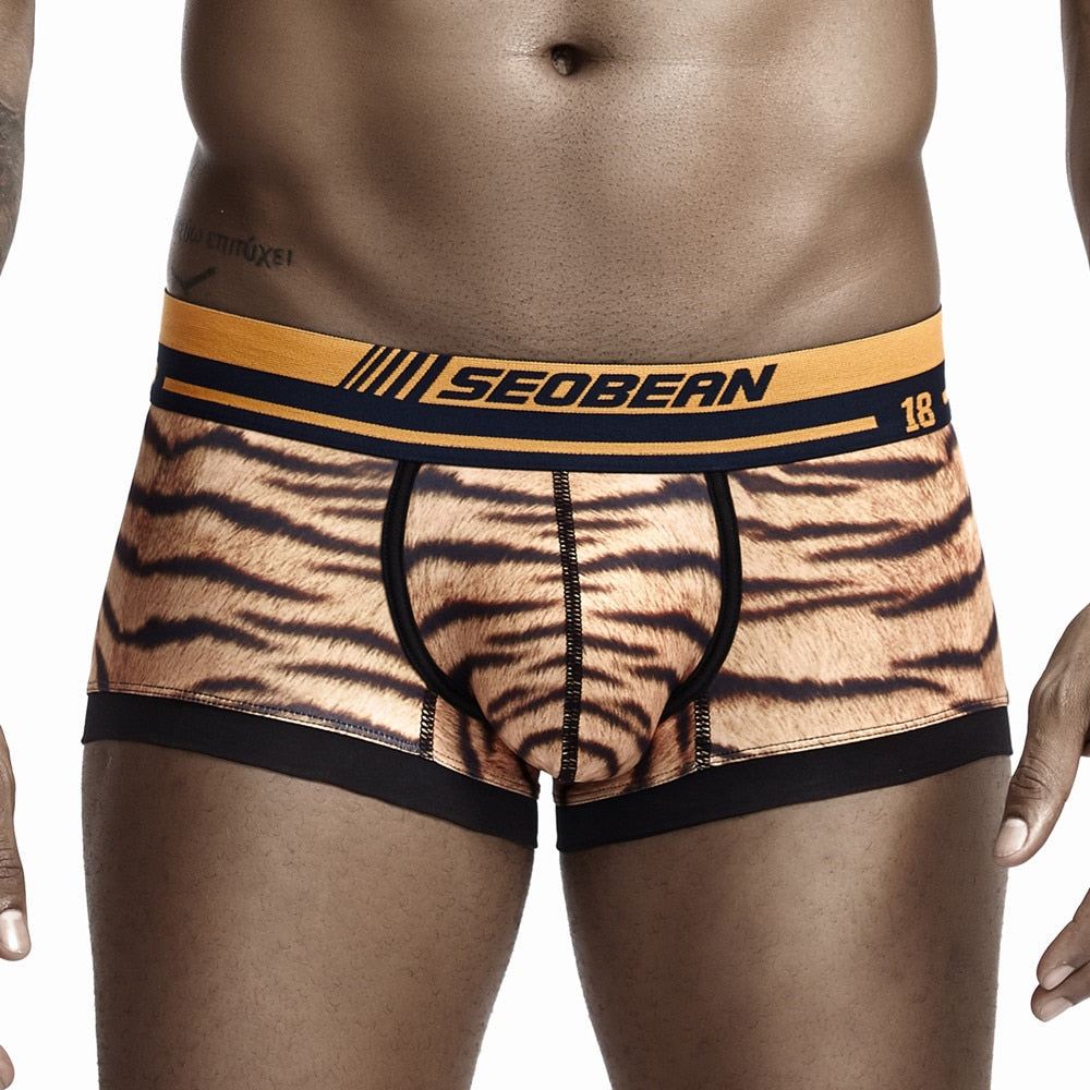 Tiger Stripe Style Low Waist Boxers