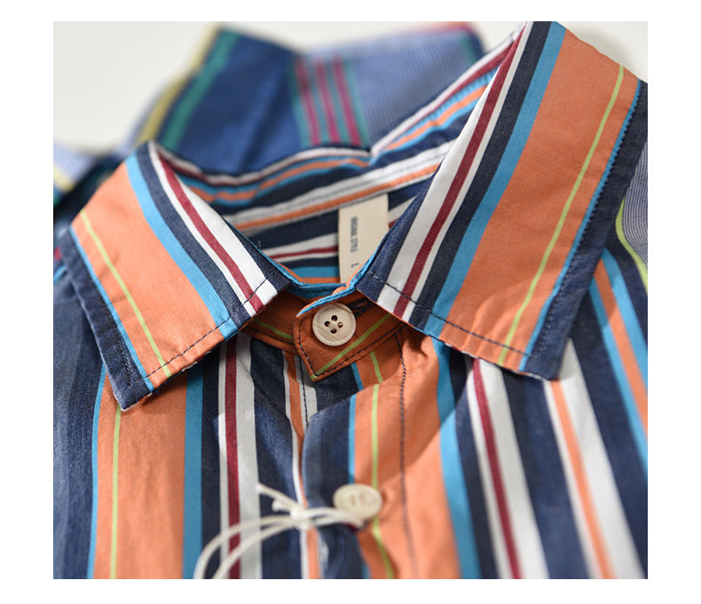 Striped Loose Cotton Shirt