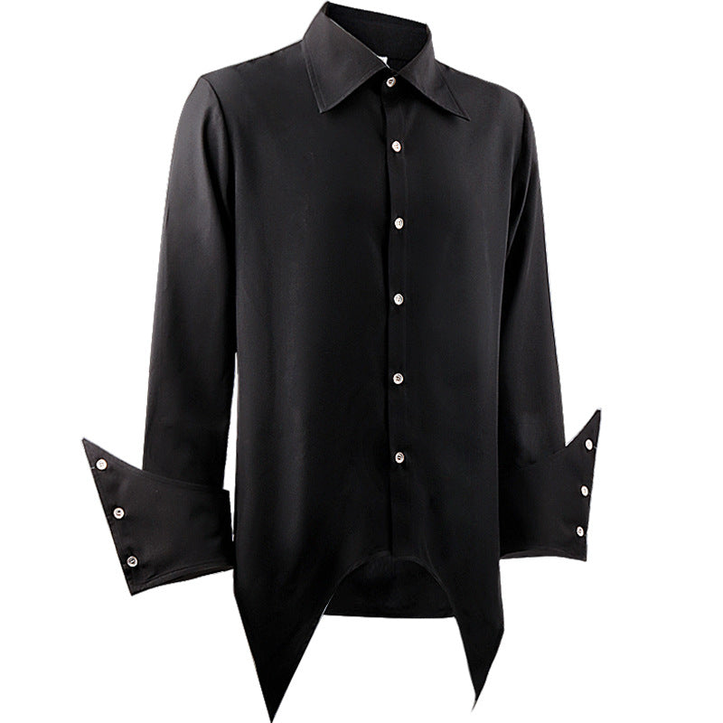 Solid Black Rock Polyester Shirt