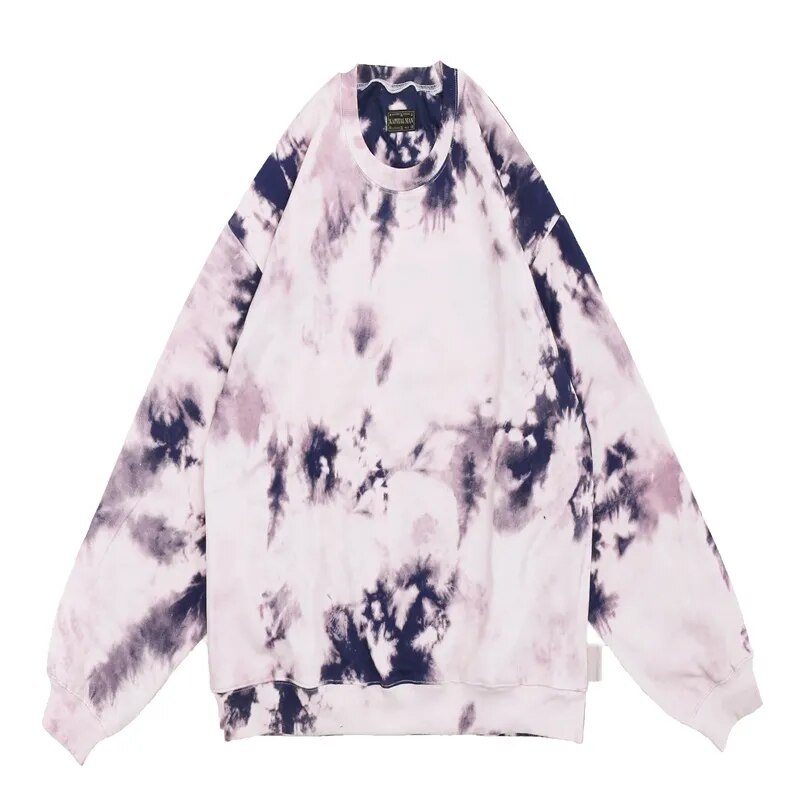 Tie Dyed Patchwork Ave Maria Pattern Sweater