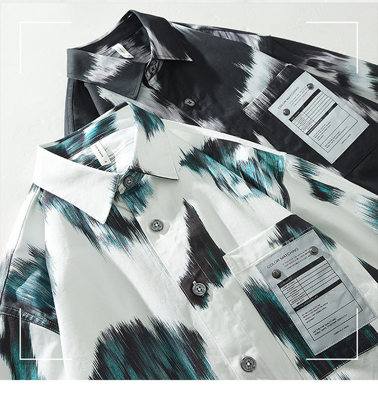 Tie-Dye Printed Pattern Cotton Shirt