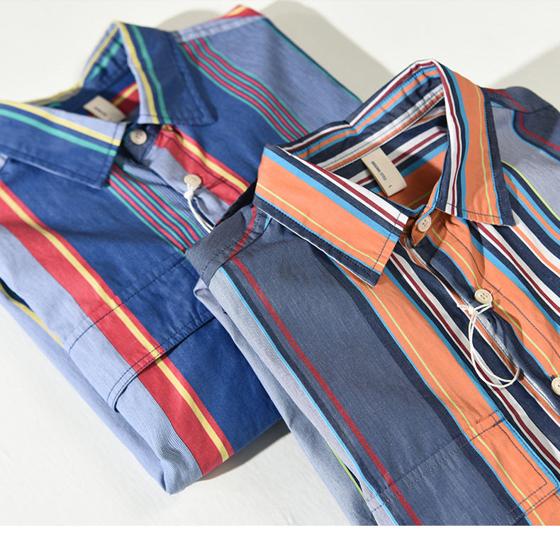 Striped Loose Cotton Shirt