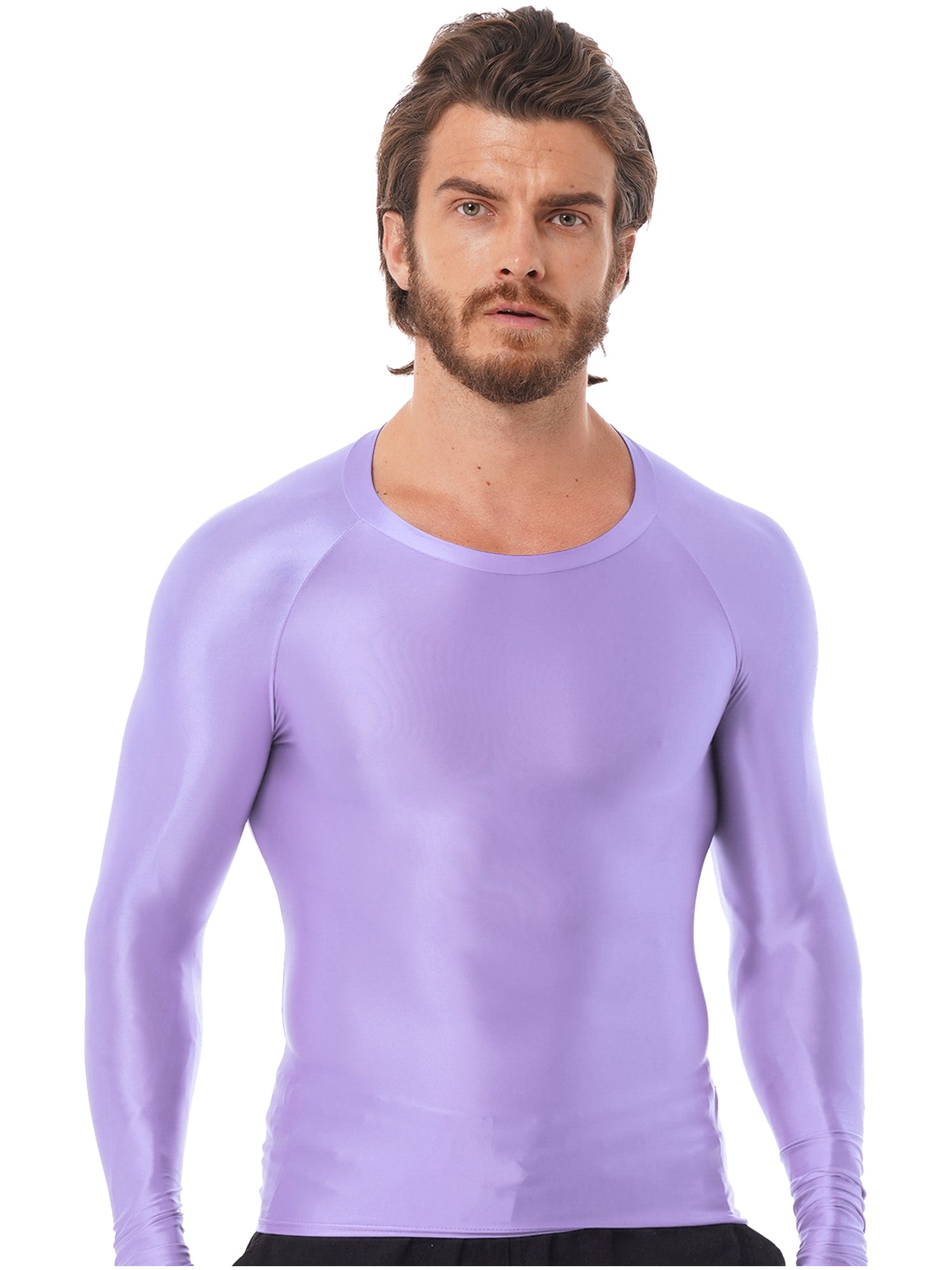 See Through O-Neck Long Sleeve T-Shirt