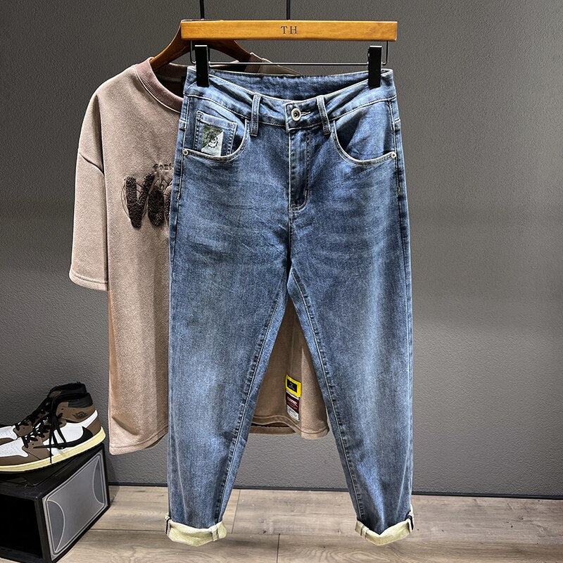 Spring Gradient Pocket Slim Jeans