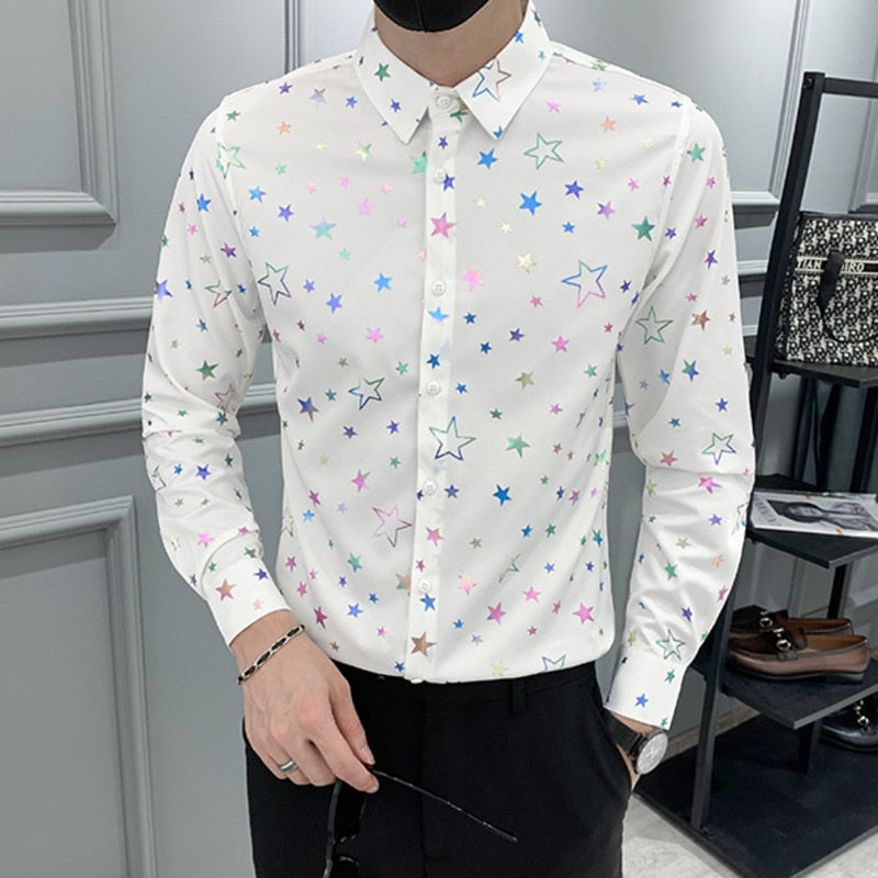 Colorful Starts Printed Long Sleeve Shirt