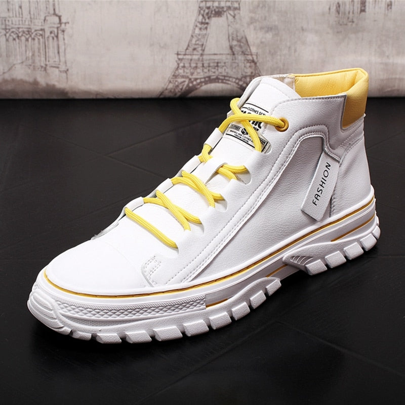 New Men Fashion Casual Ankle SneakerHigh Top