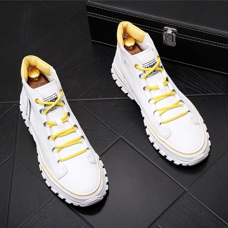 New Men Fashion Casual Ankle SneakerHigh Top