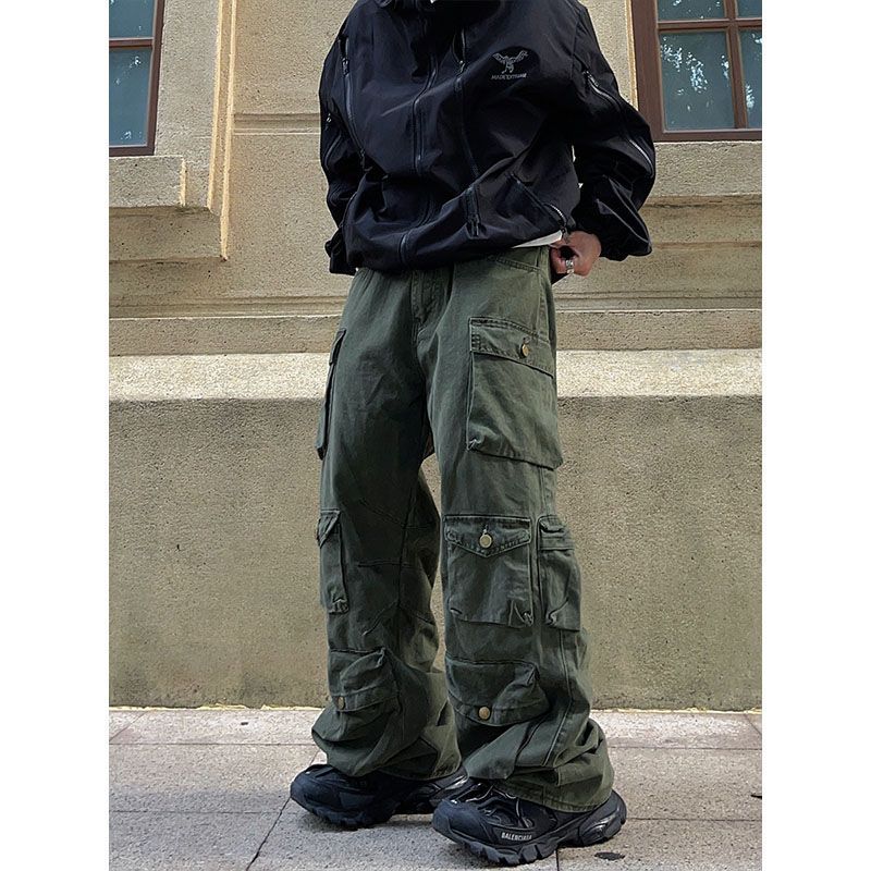 Street Multi-pocket Overalls Pants