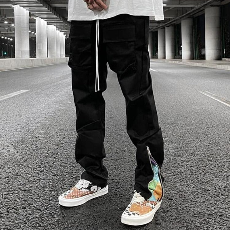 Modern Streetwear Patchwork Cargo Pants