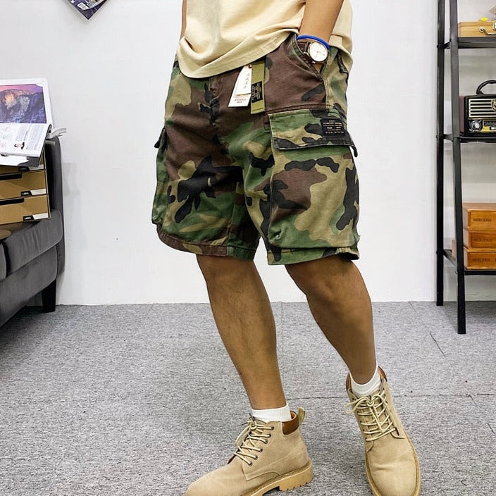 Multi-Pocket Military Camouflage Cargo Short