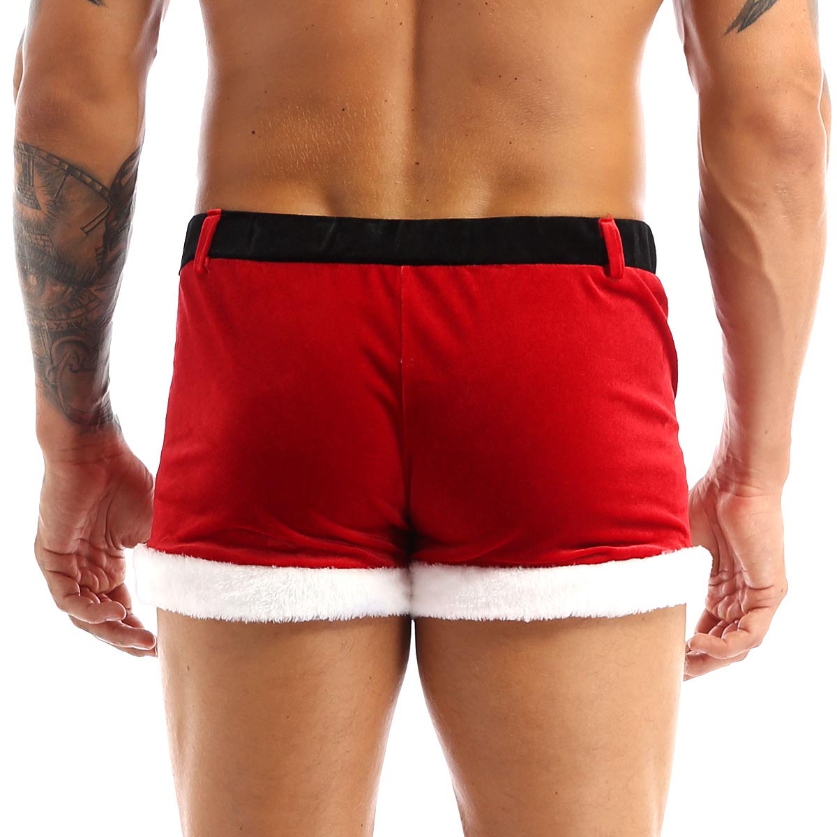 Red Patchwork Snow Boxer