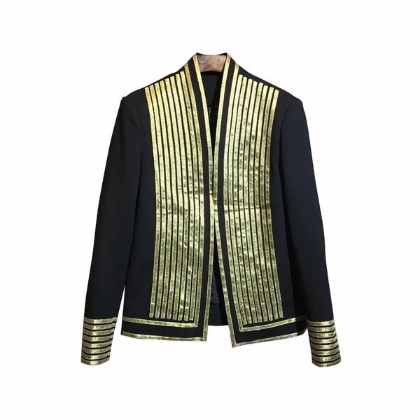 Tide Gold Vertical Stylish Men Blazer