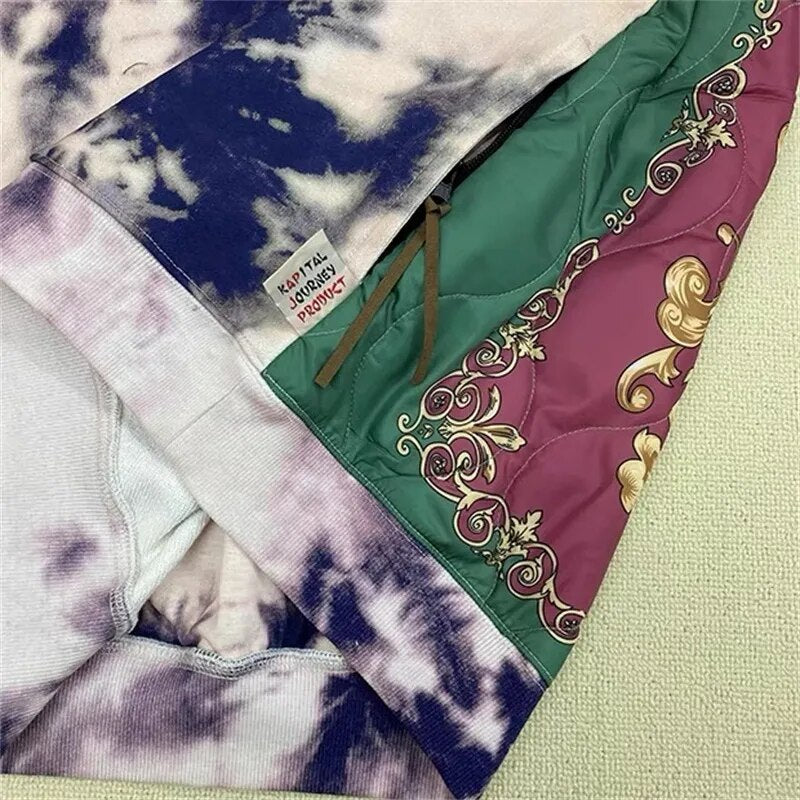 Tie Dyed Patchwork Ave Maria Pattern Sweater