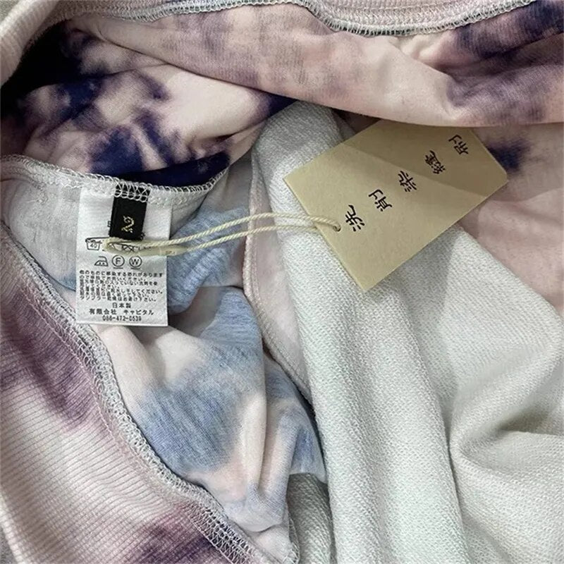 Tie Dyed Patchwork Ave Maria Pattern Sweater