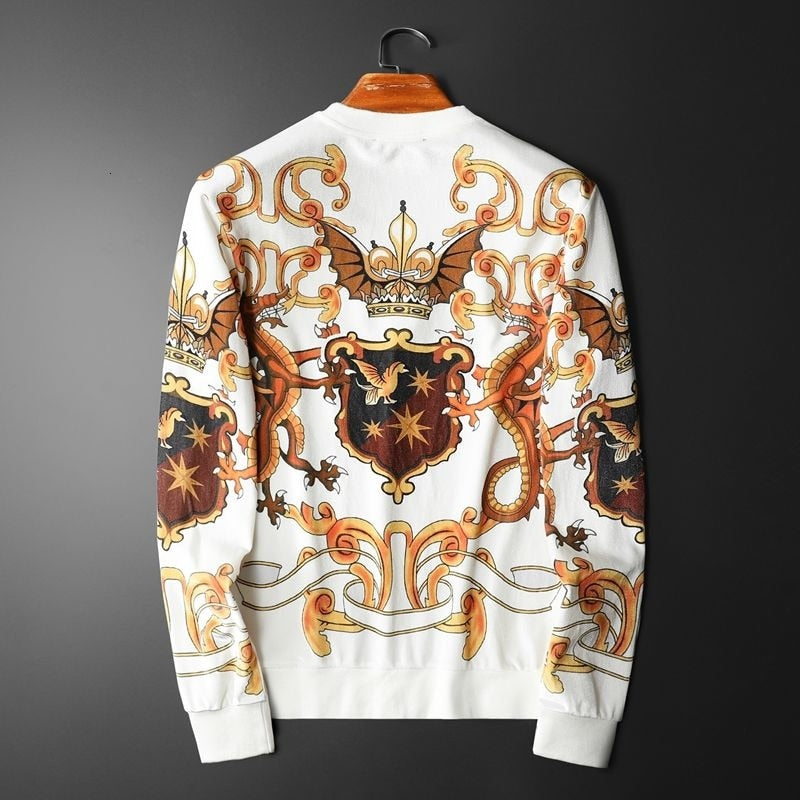 Gold Palace Printed White Sweatshirt