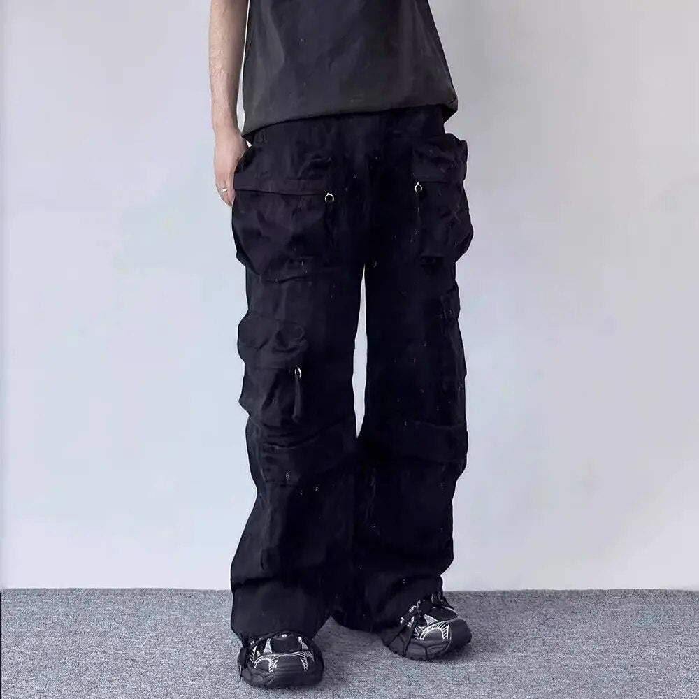 Multi-Pockets Straight Baggy Cargo Pants