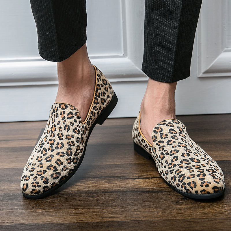 Leopard Suede Classic Slip-On Loafers