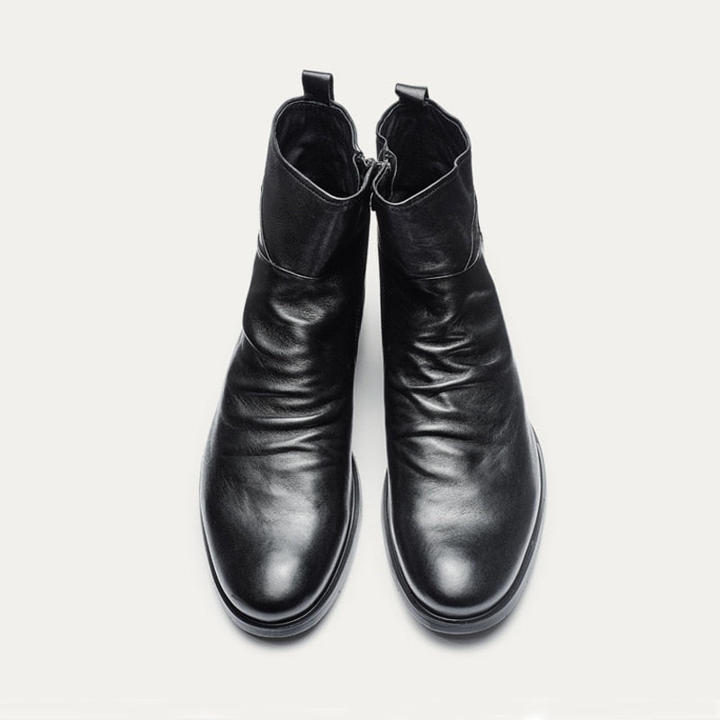 Embossed Style Zipped Chelsea Boots