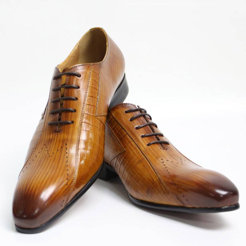 Luxury Italian New Fashion Lace Up Business Style Men Oxford Shoes