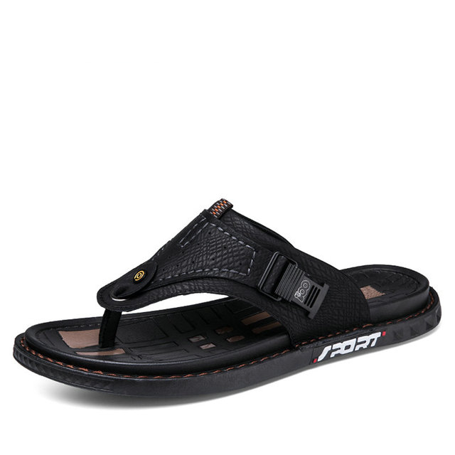 Casual Leather Men Slipper Sandal
