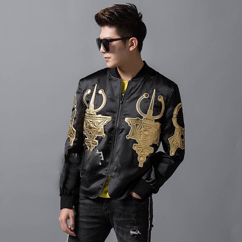 Ornament Patch Men Casual Jacket