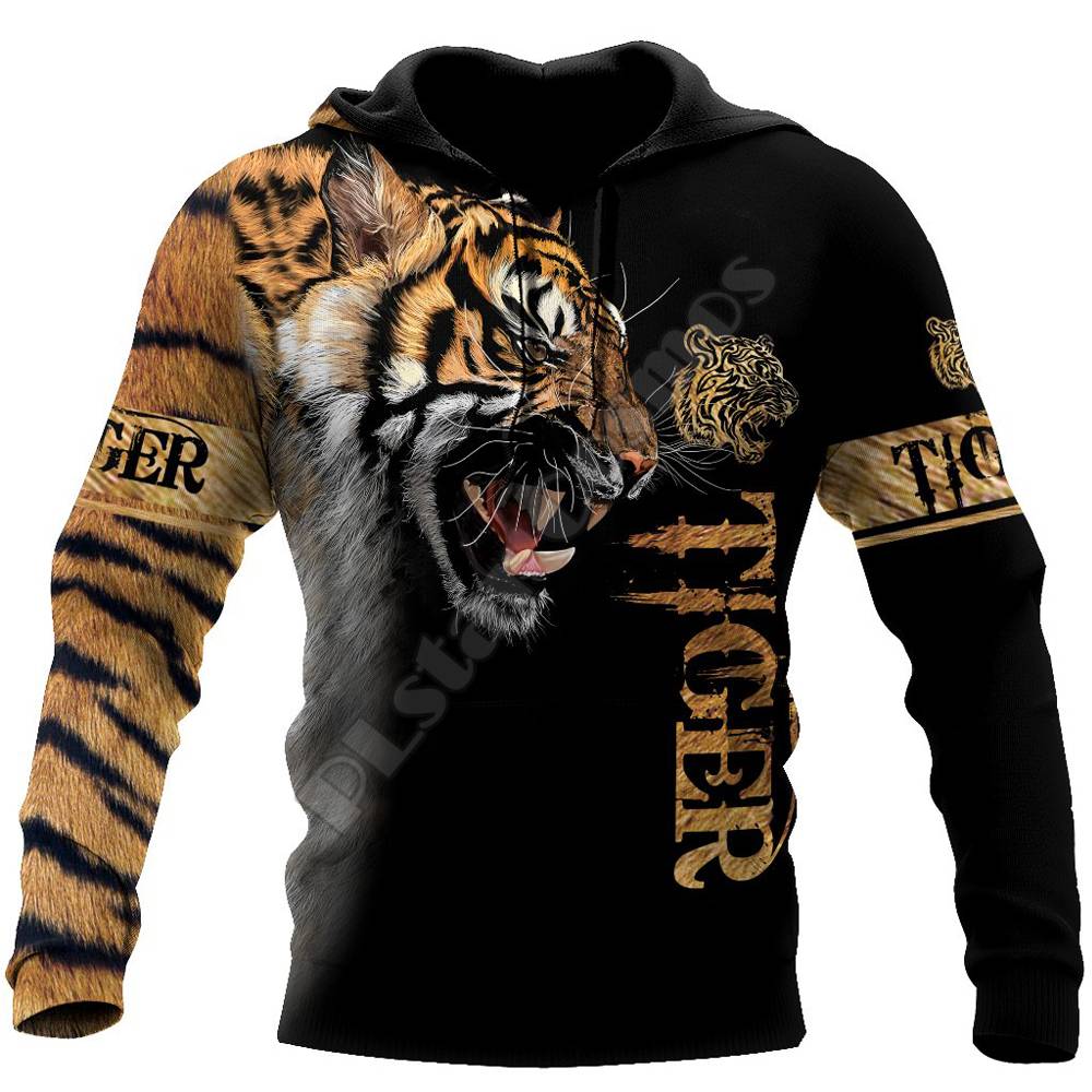 Realistic Tiger Animation Printed Jacket