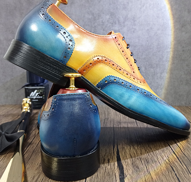 Mix Blue Oxford Luxury Shoes