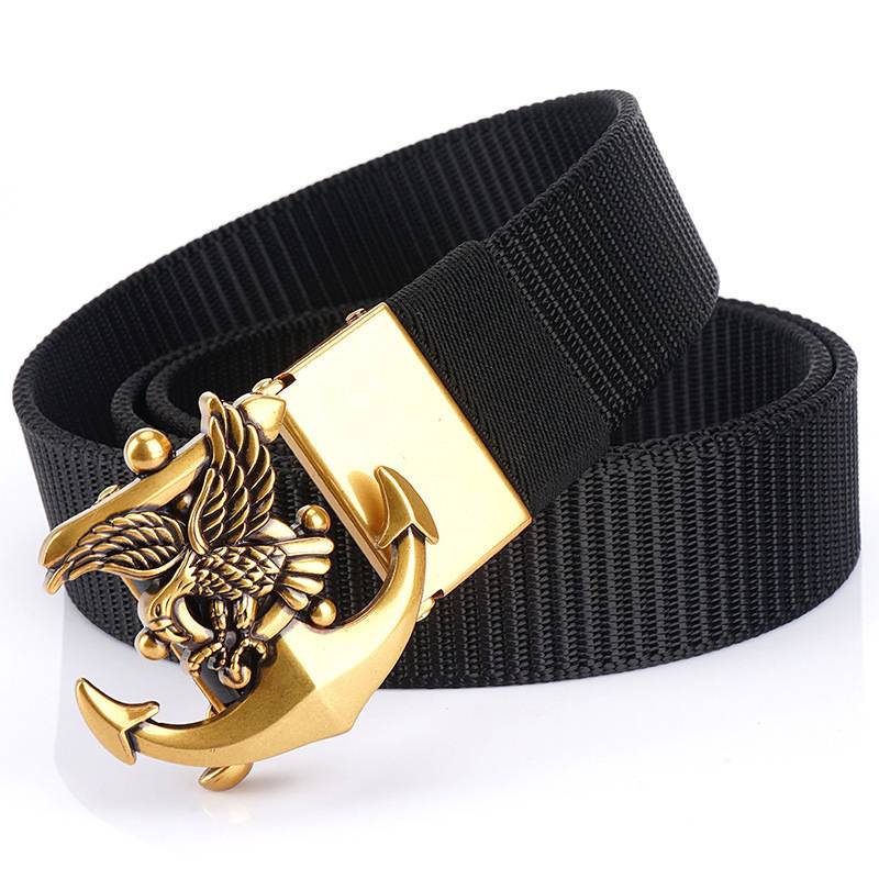 Anchor Eagle Metal Buckle Canvas Belt