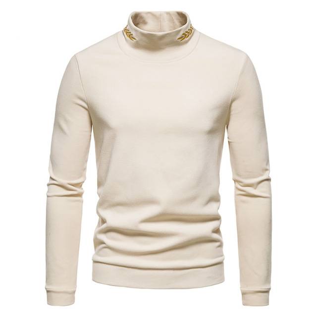 Solid Color Turtleneck Sweater