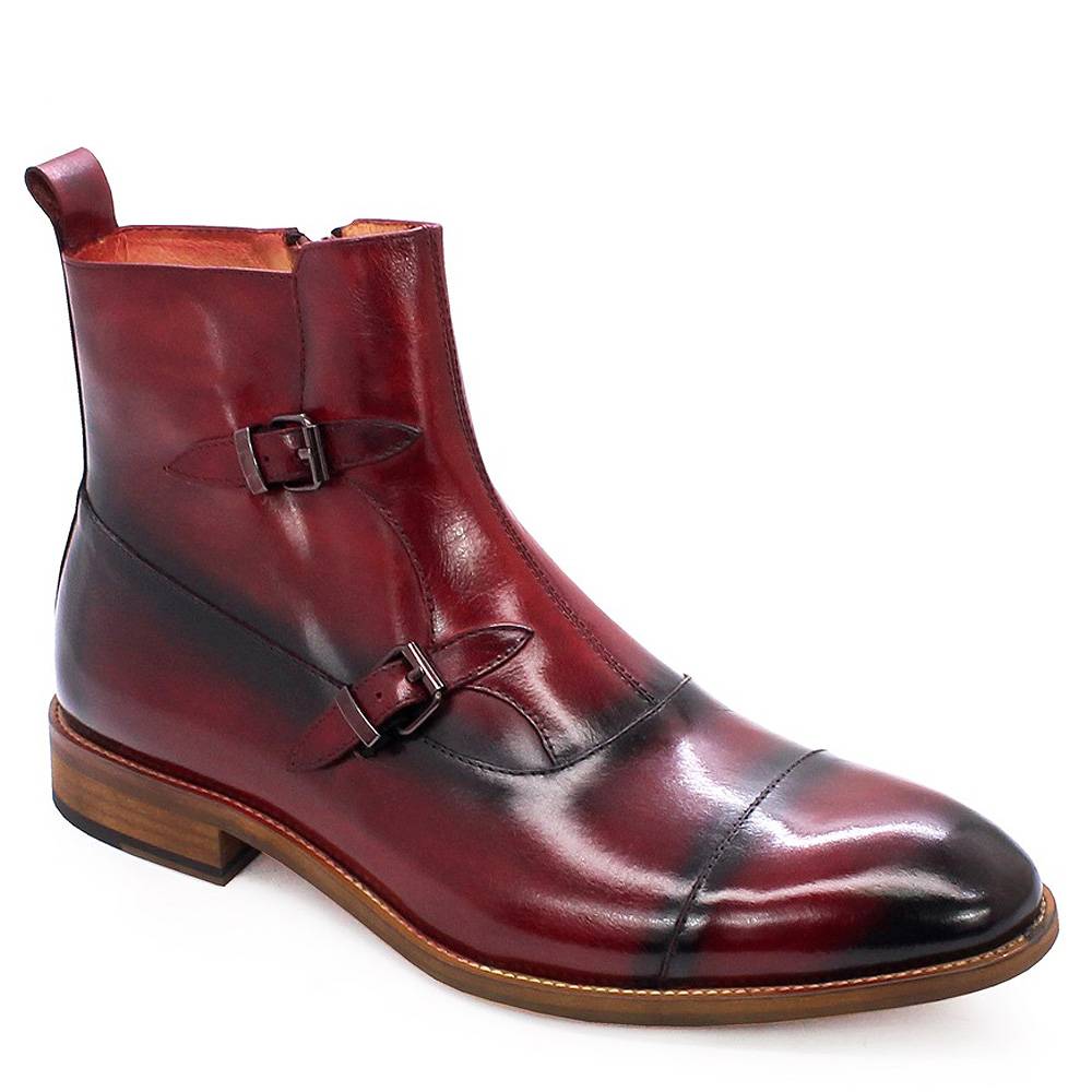 Cap-Toed Zipped Monk Dress Boots