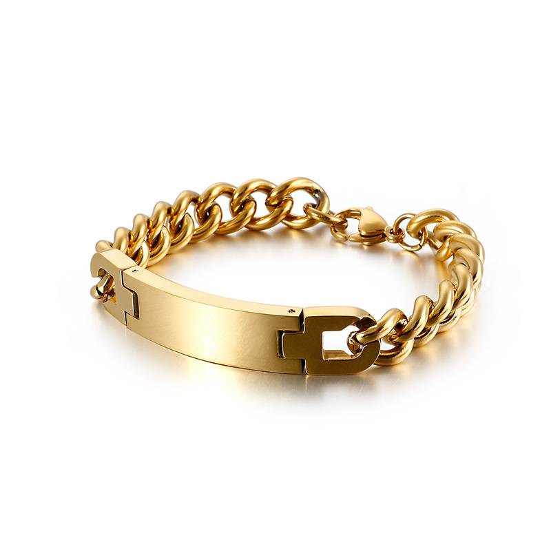 Fashion Square Stainless Steel Chain Bracelet