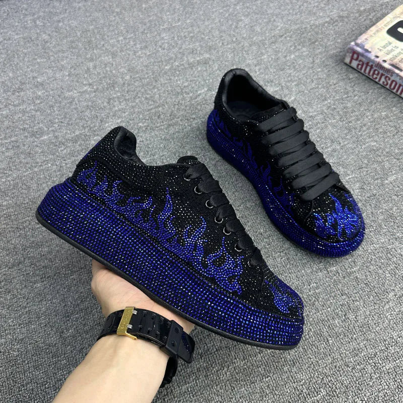 Luxury Rhinestone Platform Sneakers