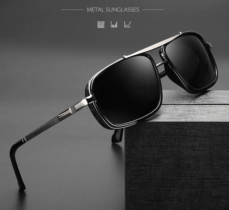 Polarized Lenses Aviator Square Sunglasses