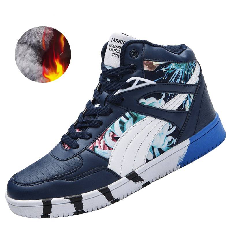 Casual with Floral Print Luxury Men Ankle Sneaker - FanFreakz