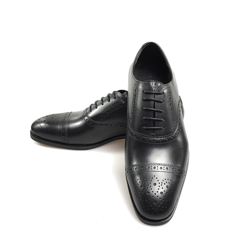 Perforated Details Men Classic Style Leather Oxford Shoe - FanFreakz