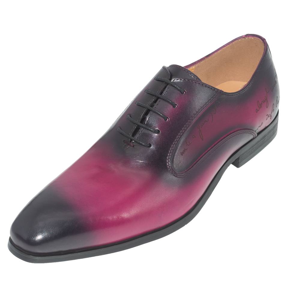 Pointed Toe Oxford Violet Formal Style Men Shoes