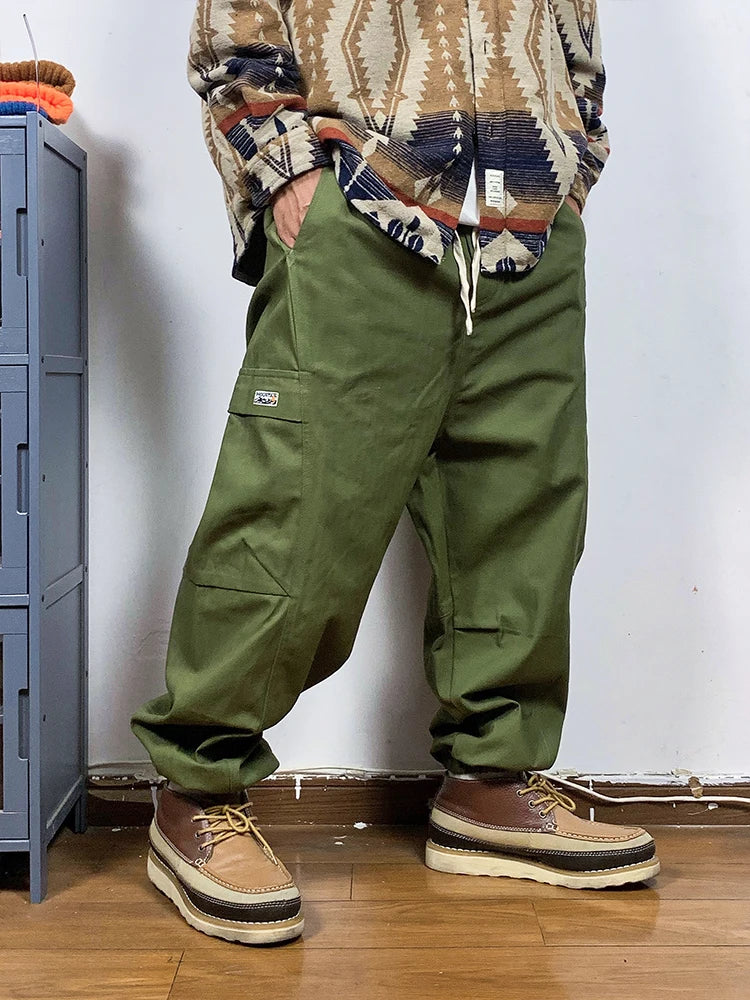 Casual Solid Cargo Jogger Pants