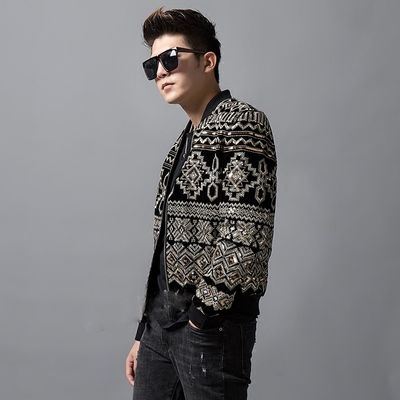 Baroque Court Velvet Heavy Embroidery Men Jacket - FanFreakz