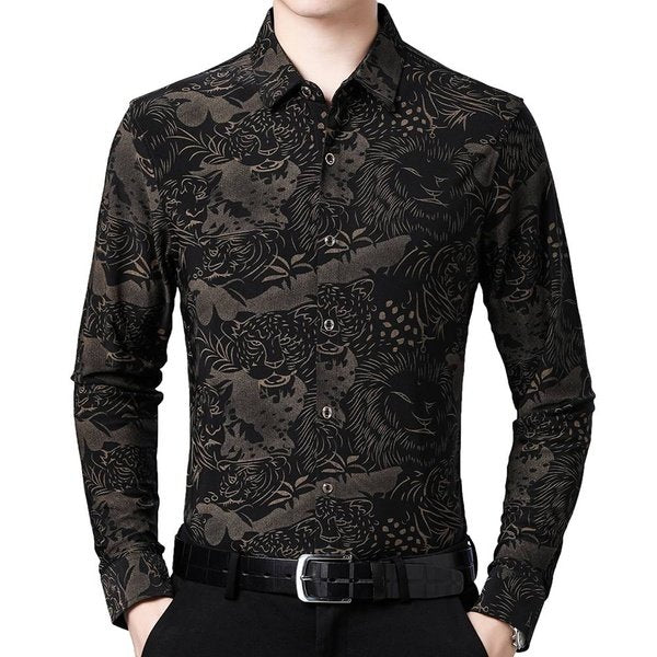 Big Cats Designer Printed Long Sleeve Shirt