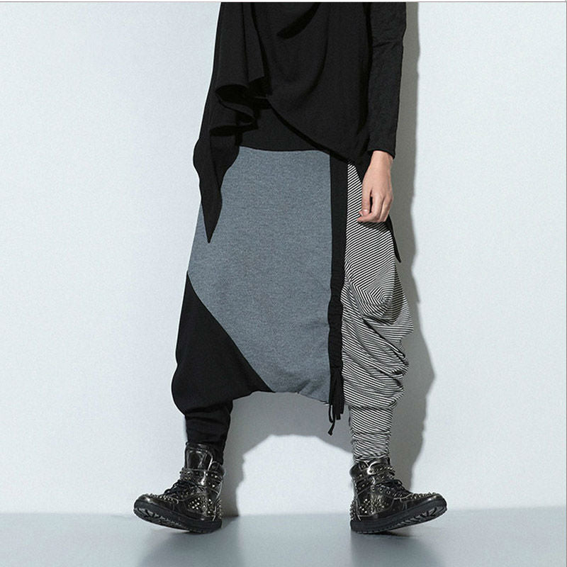 Mix Patched Street Style Men Harem Pants