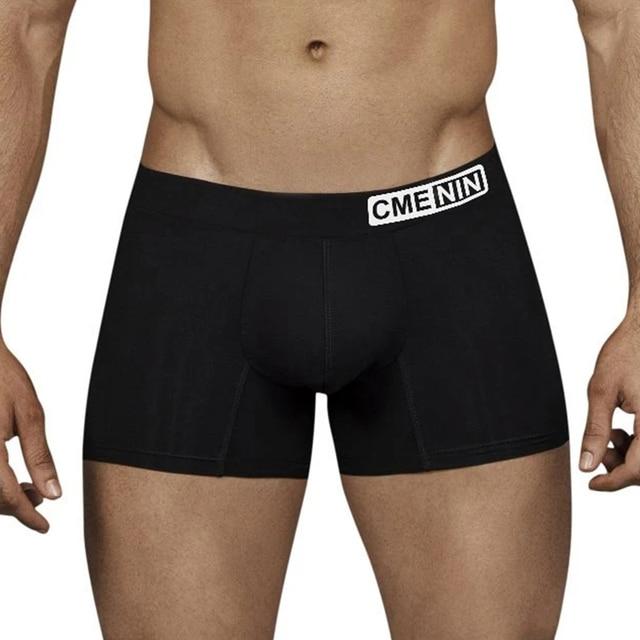 Spandex Cotton Solid Men Boxer