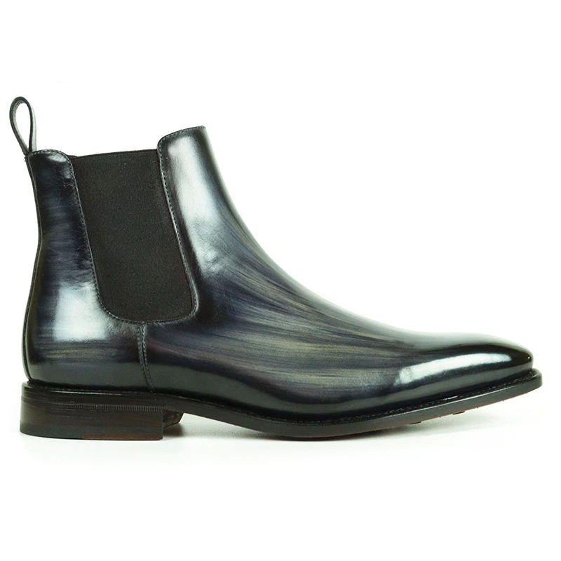 Subtle Mixed Color Calf Leather Chelsea Boots