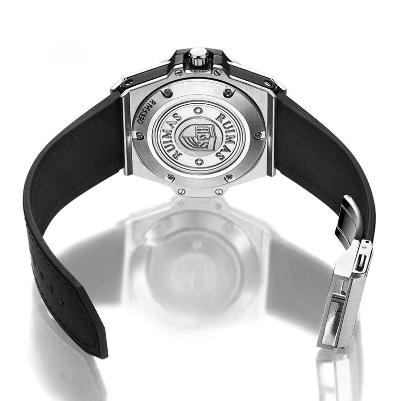 Luxury Casual Quartz Geometric with Leather Strap Men Watches