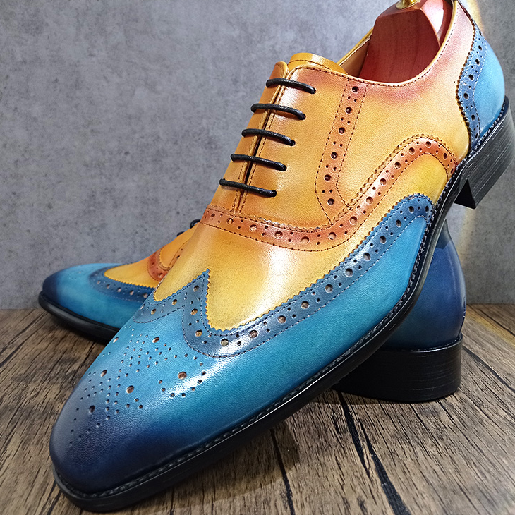 Mix Blue Oxford Luxury Shoes