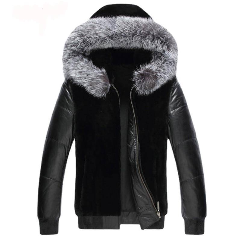 Hooded Fur Cotton Polyester Jacket