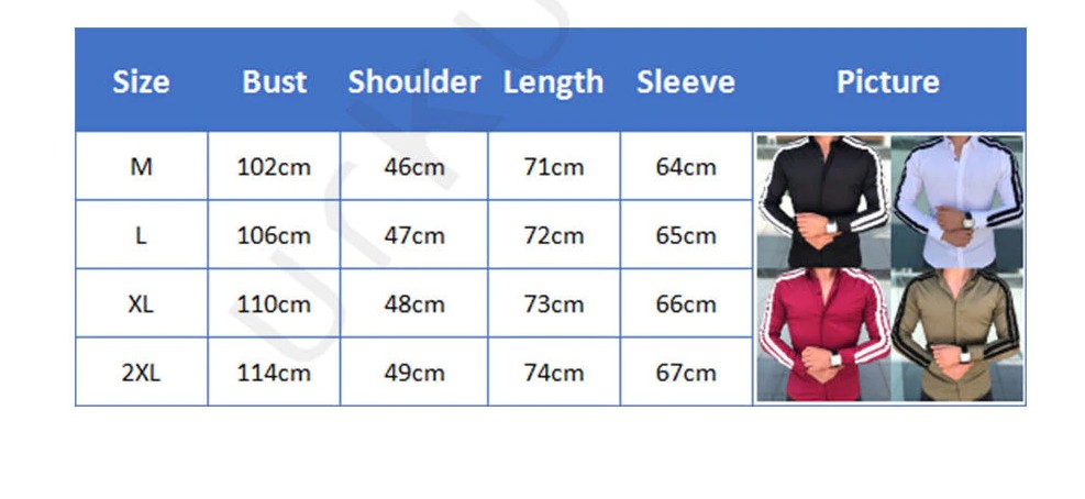 Long Sleeves with Double Stripes Detail Men Slim Fit Shirts