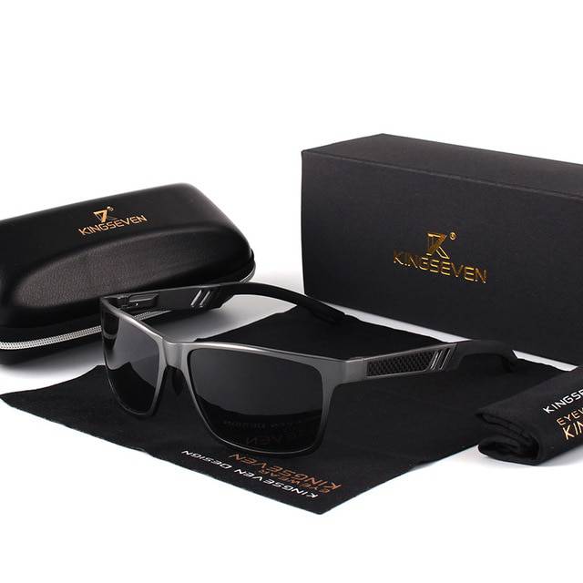 Aluminium Rectangle Masculine Style Men Polarized Sunglasses - FanFreakz